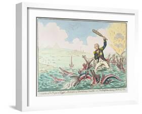 Extirpation of the Plagues of Egypt:- Destruction of Revolutionary Crocodiles, 1798-James Gillray-Framed Giclee Print