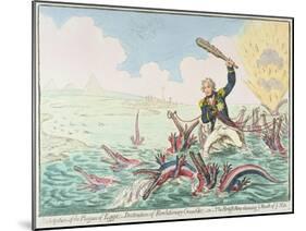 Extirpation of the Plagues of Egypt:- Destruction of Revolutionary Crocodiles, 1798-James Gillray-Mounted Giclee Print