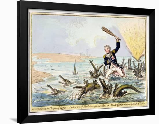 Extirpation of the Plagues of Egypt, Published by Hannah Humphrey in 1798-James Gillray-Framed Giclee Print