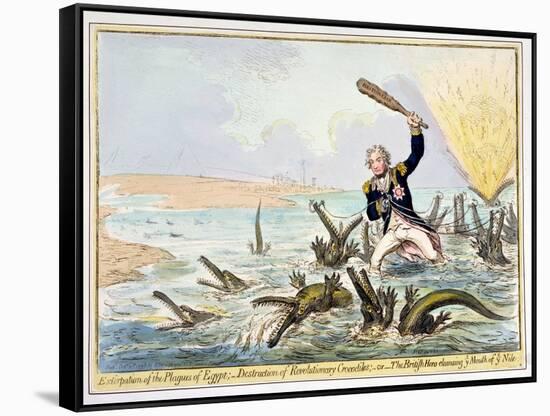Extirpation of the Plagues of Egypt, Published by Hannah Humphrey in 1798-James Gillray-Framed Stretched Canvas