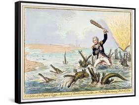 Extirpation of the Plagues of Egypt, Published by Hannah Humphrey in 1798-James Gillray-Framed Stretched Canvas