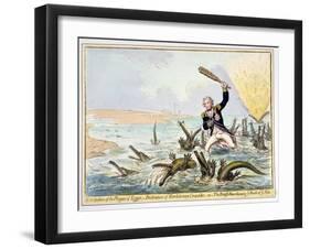 Extirpation of the Plagues of Egypt, Published by Hannah Humphrey in 1798-James Gillray-Framed Giclee Print