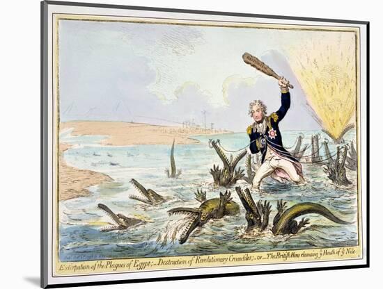 Extirpation of the Plagues of Egypt, Published by Hannah Humphrey in 1798-James Gillray-Mounted Giclee Print