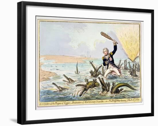 Extirpation of the Plagues of Egypt, Published by Hannah Humphrey in 1798-James Gillray-Framed Premium Giclee Print