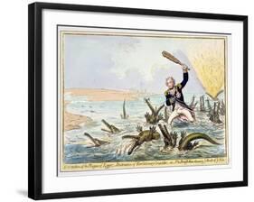 Extirpation of the Plagues of Egypt, Published by Hannah Humphrey in 1798-James Gillray-Framed Premium Giclee Print
