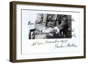 Extract from a Letter from Gustav Mahler-null-Framed Giclee Print