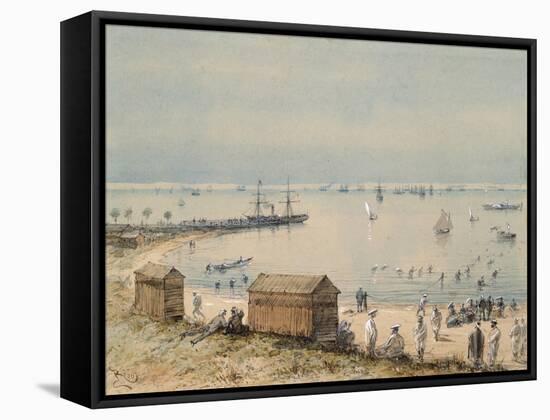 Extract, the Album Souvenir of the Trip of Empress Eugenie for the Inauguration of the Suez Canal-Édouard Riou-Framed Stretched Canvas