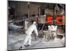 Extracting a Steel Bath from the Furnace at Ideal Standard in Hull, Humberside, 1967-Michael Walters-Mounted Photographic Print