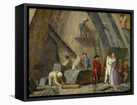 Extracting Sainte-Anne Marble from a Quarry-Leonard Defrance-Framed Stretched Canvas