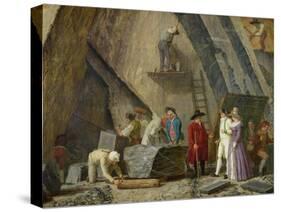 Extracting Sainte-Anne Marble from a Quarry-Leonard Defrance-Stretched Canvas