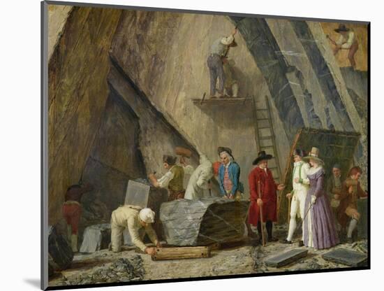 Extracting Sainte-Anne Marble from a Quarry-Leonard Defrance-Mounted Giclee Print