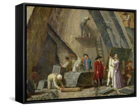 Extracting Sainte-Anne Marble from a Quarry-Leonard Defrance-Framed Stretched Canvas