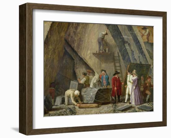 Extracting Sainte-Anne Marble from a Quarry-Leonard Defrance-Framed Giclee Print