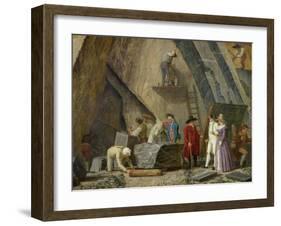 Extracting Sainte-Anne Marble from a Quarry-Leonard Defrance-Framed Giclee Print