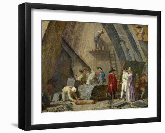 Extracting Sainte-Anne Marble from a Quarry-Leonard Defrance-Framed Giclee Print