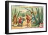 Extraction of Pulque, Magueys, Mexico-null-Framed Art Print