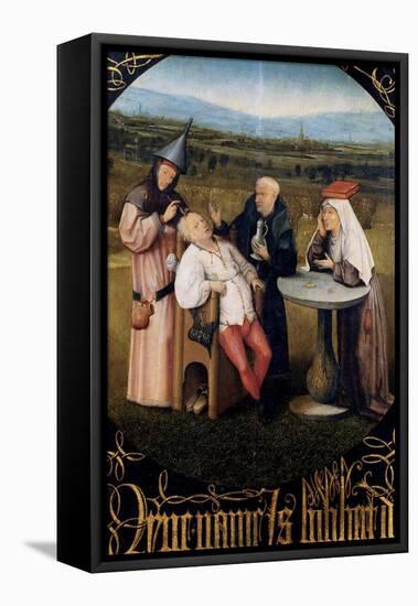 Extraction of the Stone of Madness-Hieronymus Bosch-Framed Stretched Canvas