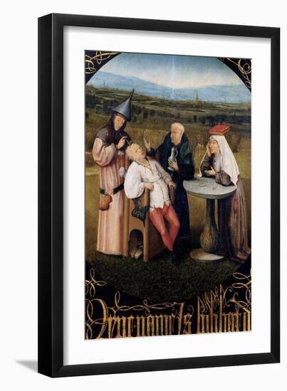 Extraction of the Stone of Madness-Hieronymus Bosch-Framed Art Print
