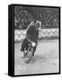 Extraordinarily Skillful Russian Performing Bear Driving a Motorcycle-Carl Mydans-Framed Stretched Canvas