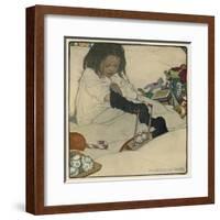 Extraordinary Number of Presents in Her Stocking-null-Framed Art Print