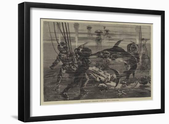 Extraordinary Submarine Adventure with a Sword-Fish-null-Framed Giclee Print