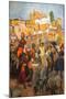 Extremadura. The market, 1917. Series: Vision of Spain. Oil on canvas, 351 cm x 302 cm-Joaquin Sorolla-Mounted Poster