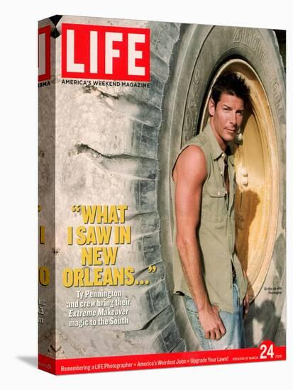 Extreme Makeover Host Ty Pennington on Location in post-Katrina Ravaged South, March 24, 2006-Michael Edwards-Stretched Canvas