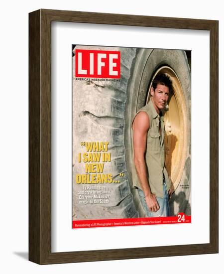 Extreme Makeover Host Ty Pennington on Location in post-Katrina Ravaged South, March 24, 2006-Michael Edwards-Framed Photographic Print