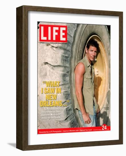 Extreme Makeover Host Ty Pennington on Location in post-Katrina Ravaged South, March 24, 2006-Michael Edwards-Framed Photographic Print