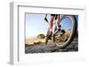 Extreme Mountain Bike Sport Athlete Man Riding Outdoors Lifestyle Trail-warrengoldswain-Framed Photographic Print
