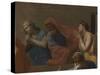 Extreme Unction, from the 'Seven Sacraments', 1638-40-Nicolas Poussin-Stretched Canvas