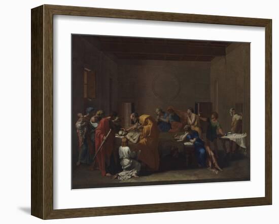 Extreme Unction, from the 'Seven Sacraments', 1638-40-Nicolas Poussin-Framed Giclee Print