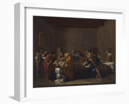 Extreme Unction, from the 'Seven Sacraments', 1638-40-Nicolas Poussin-Framed Giclee Print