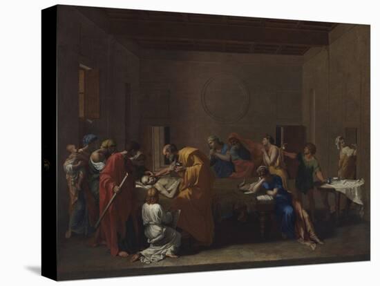 Extreme Unction, from the 'Seven Sacraments', 1638-40-Nicolas Poussin-Stretched Canvas