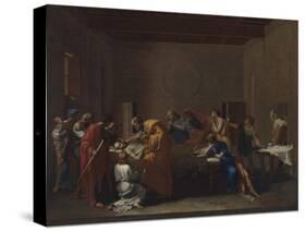 Extreme Unction, from the 'Seven Sacraments', 1638-40-Nicolas Poussin-Stretched Canvas