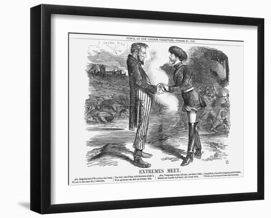 Extremes Meet, 1863-John Tenniel-Framed Giclee Print