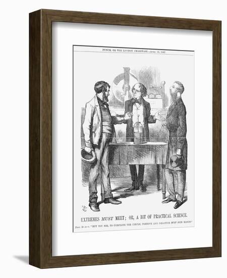 Extremes Must Meet; Or, a Bit of Practical Science, 1867-John Tenniel-Framed Giclee Print