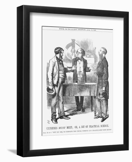 Extremes Must Meet; Or, a Bit of Practical Science, 1867-John Tenniel-Framed Giclee Print