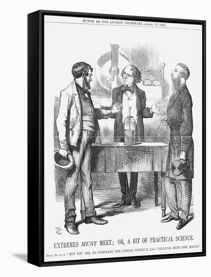 Extremes Must Meet; Or, a Bit of Practical Science, 1867-John Tenniel-Framed Stretched Canvas