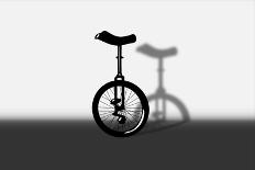 Unicycle Portrait-exty-Stretched Canvas