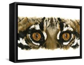 Eye Catching Ocelot-Barbara Keith-Framed Stretched Canvas