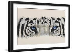 Eye-Catching White Tiger-Barbara Keith-Framed Giclee Print