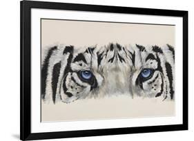 Eye-Catching White Tiger-Barbara Keith-Framed Giclee Print