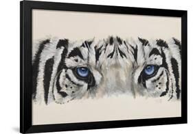 Eye-Catching White Tiger-Barbara Keith-Framed Giclee Print