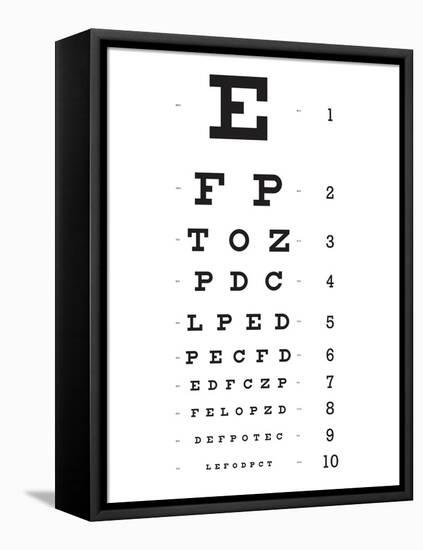 Eye Chart 10-Line Reference Poster-null-Framed Stretched Canvas