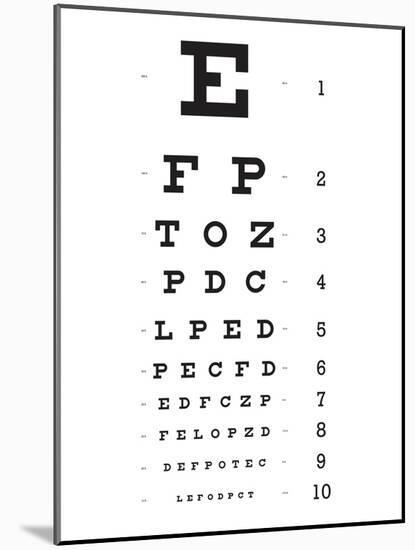 Eye Chart 10-Line Reference Poster-null-Mounted Poster