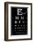 Eye Chart & Magnifying Glass-null-Framed Art Print