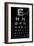 Eye Chart & Magnifying Glass-null-Framed Art Print