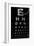 Eye Chart & Magnifying Glass-null-Framed Art Print