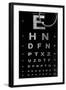 Eye Chart & Magnifying Glass-null-Framed Art Print